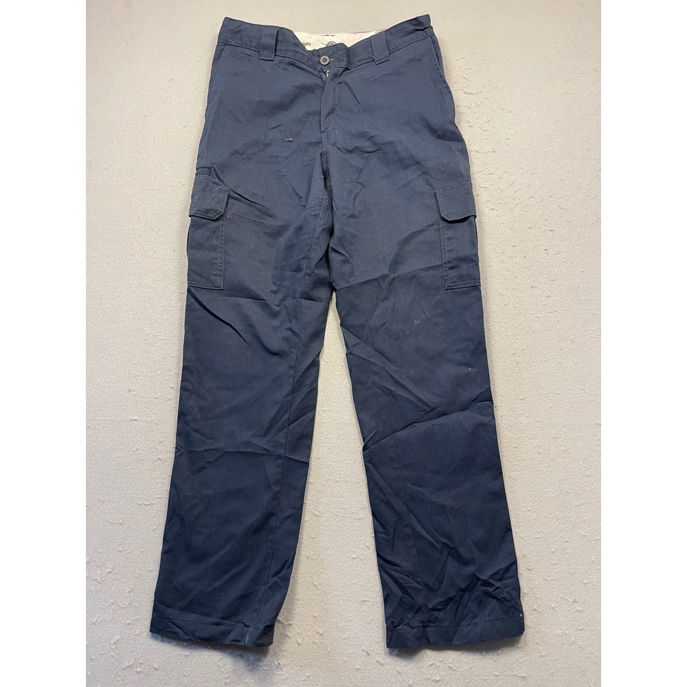 Dickies Cargo Pants Flex Cotton Blend Navy Blue 34x34 Mens